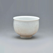Flower Crystal Teacup  (White Base, Brown)