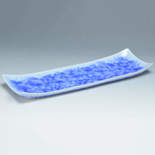 Flower Crystal Long Plate (Blue)