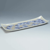 Flower Crystal Long Plate (Silver Wisteria)