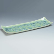 Flower Crystal Long Plate (Green)