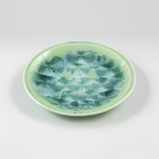 Flower Crystal Serving Plate (Green)