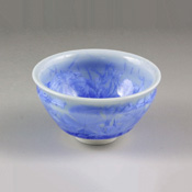 Flower Crystal Sake Cup (Blue)