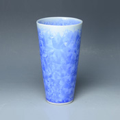 花結晶 ビアカップ (青)