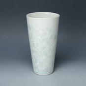 花結晶 ビアカップ (白)