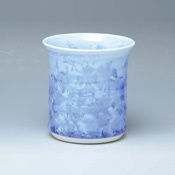 Flower Crystal Shochu Cup (Blue)