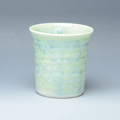 Flower Crystal Shochu Cup (Green)