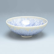 Flower Crystal Flat Teacup (Silver Wisteria)