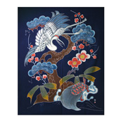 Crane and Turtle Wall Hanging C