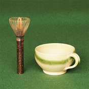 Nara Prefecture, Takayama Chasen Whisk, Black Bamboo, Long Handle Tea Whisk, Stirrer & Mug Set B