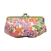 Clasp-Opening Cosmetics Pouch (Large) (Autumn Flowers)