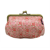 Clasp-Opening Cosmetics Pouch (Medium) (Tree Peony & Butterfly)