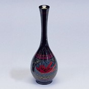 Colorful Crane-Neck Kinma Vase, Medium 