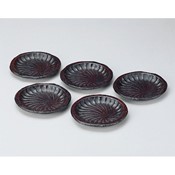 Small Plates, Flower Pattern (5-Piece Set)