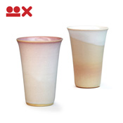 Colorful Paired Cups from Hagi, Himetsuchi & Cherry Blossom Bud