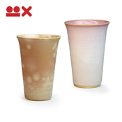 Colorful Paired Cups from Hagi, Cherry Blossom Bud & Gohonte