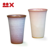 Colorful Paired Cups from Hagi, Cherry Blossom Bud & Hagi Purple