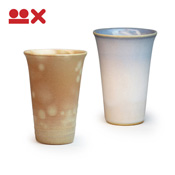 Colorful Paired Cups from Hagi, Dayflower Bud & Gohonte
