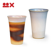 Colorful Paired Cups from Hagi, Dayflower Bud & Crimson