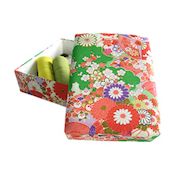 Sewing Box, Miyabi, Green Yuzen Dyeing (Extra Large)
