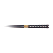 Wakasa-Nuri Chopsticks, Portable Chopsticks, Auspicious Clouds, Gold [23cm]