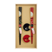 Yoimachi Tsuki Chopsticks & Chopsticks Rest, Cherry Blossom 2P [22.5cm/21.5cm]