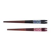 Wakasa-Nuri Chopsticks, Family Celebration, Seven Treasures, 2-Pair Set [23cm/21cm]
