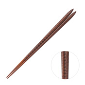 筷子 木製 彫技 麻之葉 [23.0cm]