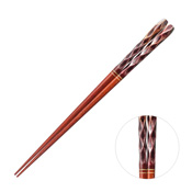 Chopsticks, Stylish Pattern, Bright Sparkle, Red Sandalwood [23.0cm]