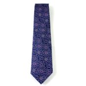 Necktie, Arabesque  (Navy & Purple)