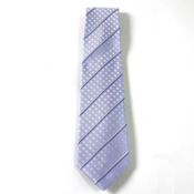 Necktie, Check  (Saxe Blue Base)