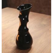 chiku Futafushi Vase (Black Glaze)