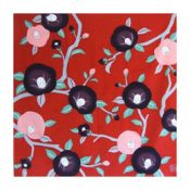 KUROCHIKU Crape Wrapping Cloth – Camellia Branch, Red 