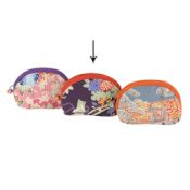 KUROCHIKU 轻柔小物[山形化妆包] 菊牡丹紫