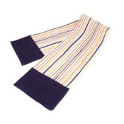 KUROCHIKU 紗羅材質圍巾 蹣跚條紋
