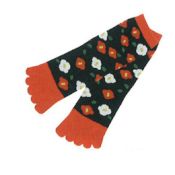 KUROCHIKU Japanese-Style Toe Socks - Camellia 
