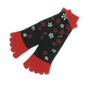 KUROCHIKU Japanese-Style Toe Socks - Plum