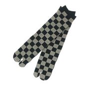KUROCHIKU 男用 2趾款文化足袋襪 市松格紋
