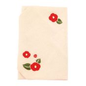 KUROCHIKU Stencil-Dyed Lined Wrapping Cloth - Red Camellia