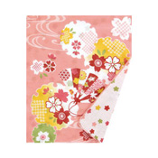 Kurochiku Double-Sided Gauze Handkerchief, Hiougi & Cherry Blossom
