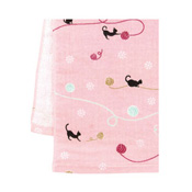 Kurochiku Fashionable Tenugui Hand Towel, Cat & Wool