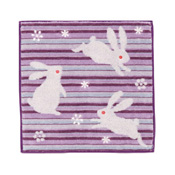 Kurochiku Japanese Pattern Jacquard Handkerchief, Rabbit