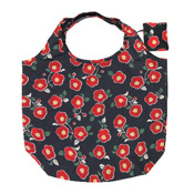 Kurochiku Japanese Pattern Eco Shopping Bag, Large Camellia