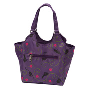 Kurochiku Multi Mini Bag, Cat & Arabesque, Purple