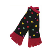Kurochiku Traditional Socks, 5-Toe, Colorful Candy