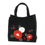 Kurochiku Japanese-Style Lunch Tote Bag, Camellia 