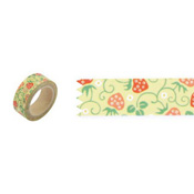 Kurochiku Japanese Masking Tape, Strawberry Arabesque 