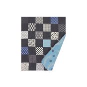 Kurochiku Double-Sided Gauze Handkerchief, Checkered Komon