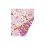 Kurochiku Double-Sided Gauze Handkerchief, Cherry Blossom Kusudama