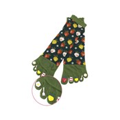 Kurochiku Toe-Print 5-Toe Culture Socks, Strawberry