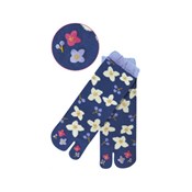 Kurochiku Toe-Print Tabi-Style Culture Socks, Plum Flower Uzuki